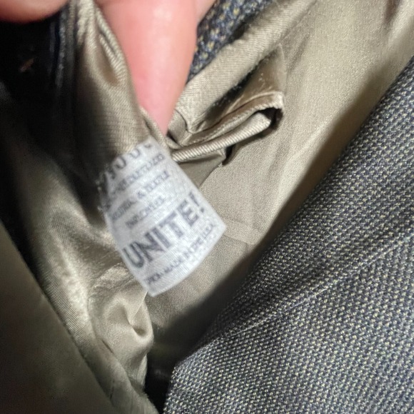 Hart Schaffner Marx Jacket Mens 42‎ R Gray Wool Blazer Sports Coat Wedding Retro - Picture 9 of 15